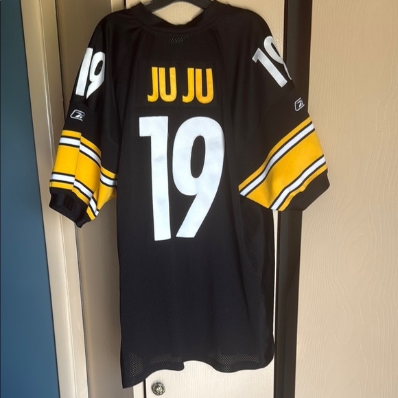 AUTHENTIC CUSTOM Reebok Steelers Black and Gold Men's Jersey - Picture 3 of 3